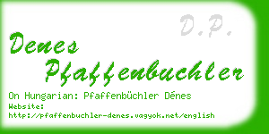 denes pfaffenbuchler business card