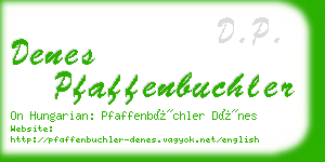 denes pfaffenbuchler business card